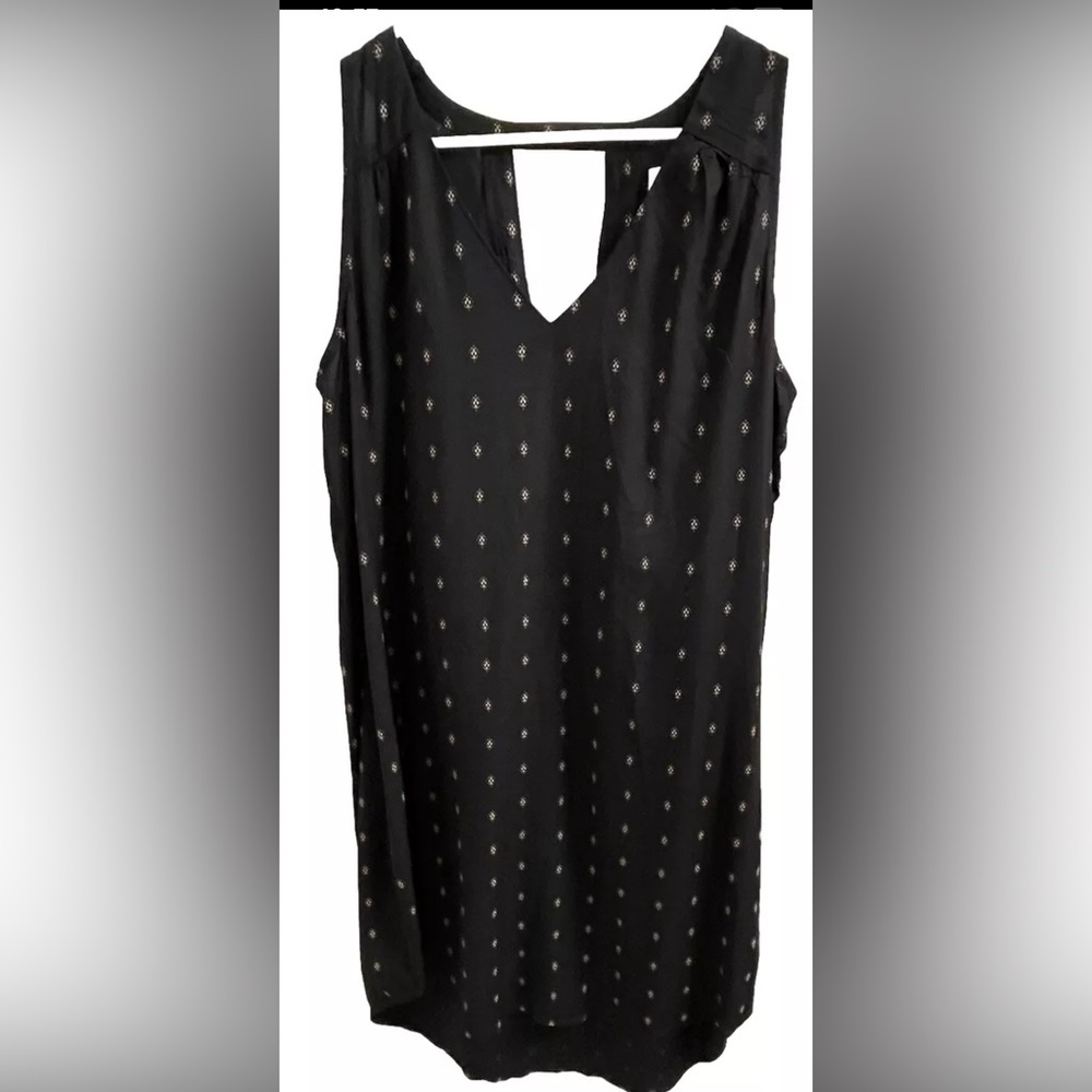 Old Navy Medium Shift Dress Asymmetrical Shift Dress Black/Gold NWT